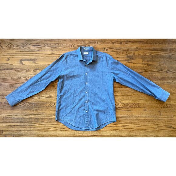 ALBIATE 1830 Milano for J. Crew Blue Ludlow Button Up Shirt Top Mens Size XL - Picture 3 of 10